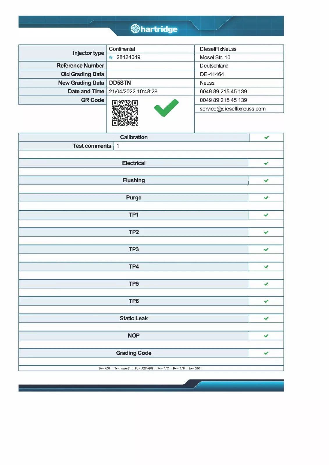 Refurbished DELPHI injector (28424049) with seals and test report, for 1.4 TDI engines in VW, Audi, Seat, and Skoda (75–105 HP)