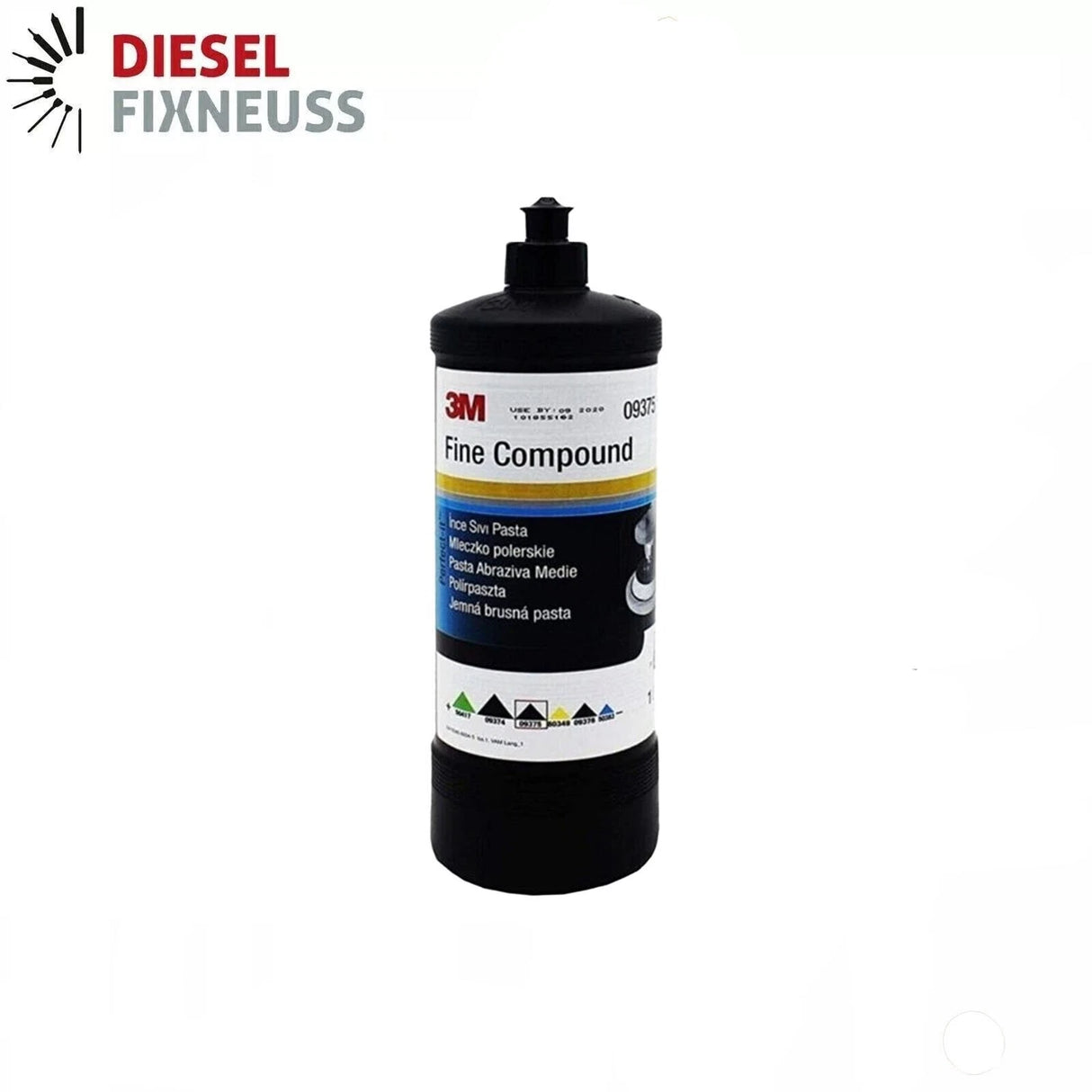 3M 09375 is a fine abrasive paste designed to remove fine scratches, oxidation, and wash damage from repair or original automotive paint, providing a high-gloss finish when used with suitable polishing tools, but it is hazardous and requires careful handling.