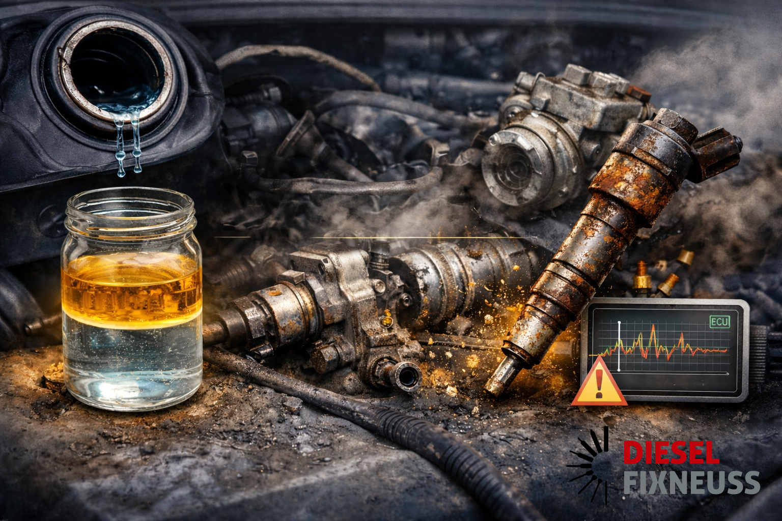 Wasser im Dieselkraftstoff: Ursache für Injektor und Pumpenschäden
