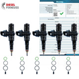 5x Pumpe- Düse-Einheit VW T5 2.5 TDI Motorcode: BNZ