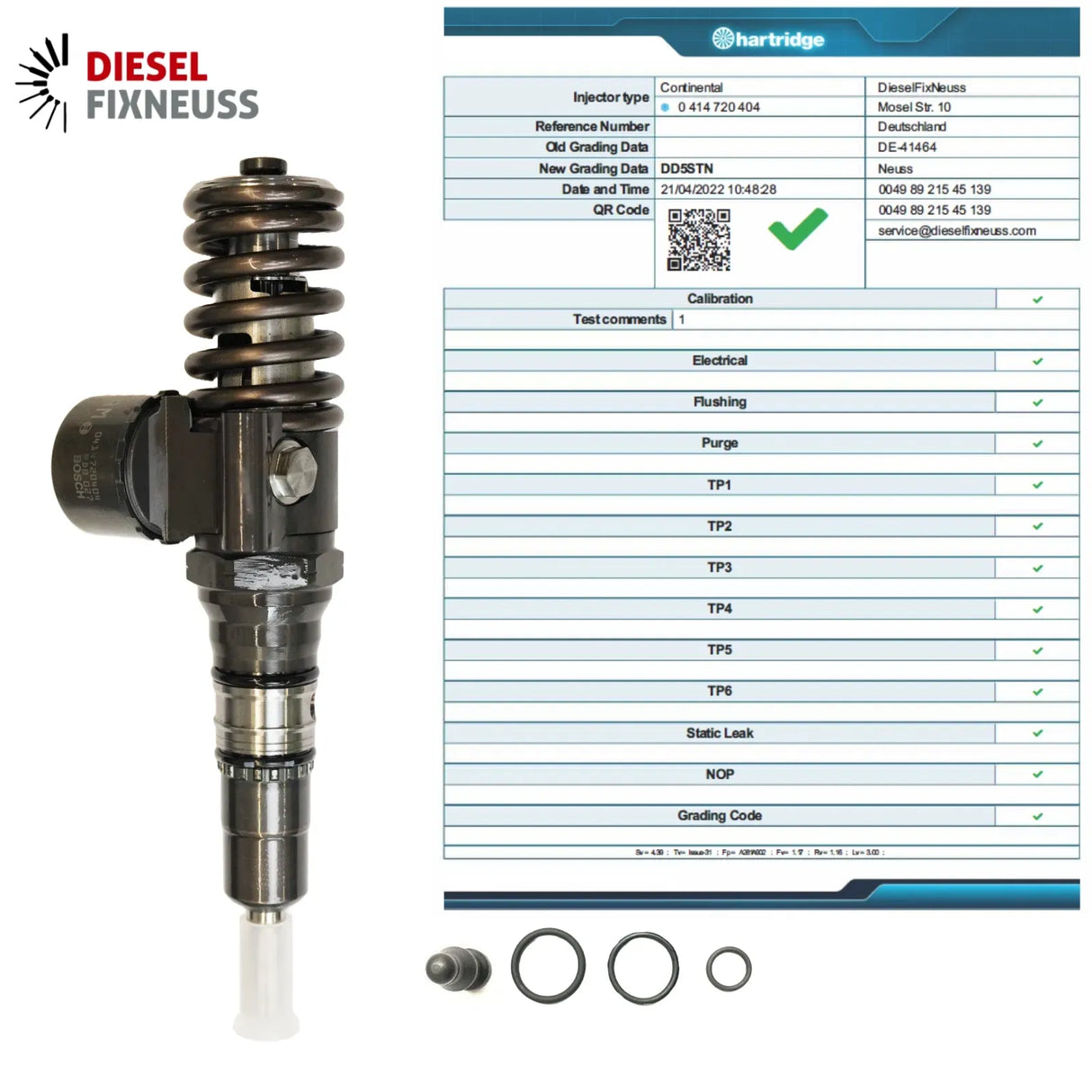 Einspritzdüse VW 03G130073G 0414720404 Audi Seat TDI Pumpedüse 2,0 tdi 140PS