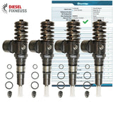 4x VW 2.0 TDi 103KW BKD BLB BVG BRF Pumpedüse Element 03G130073G