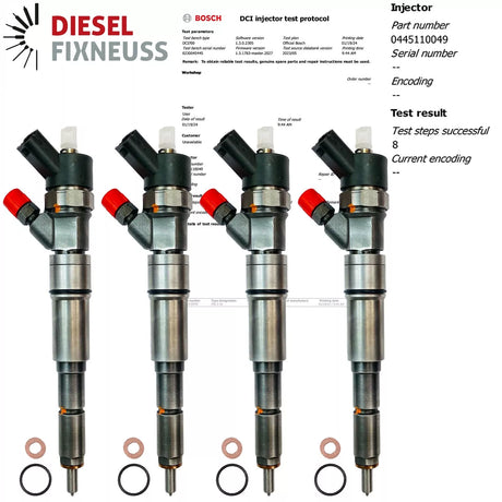 4x Einspritzdüse INJEKTOR LAND ROVER FREELANDER 2.0 TD4 0445110049 0445110130