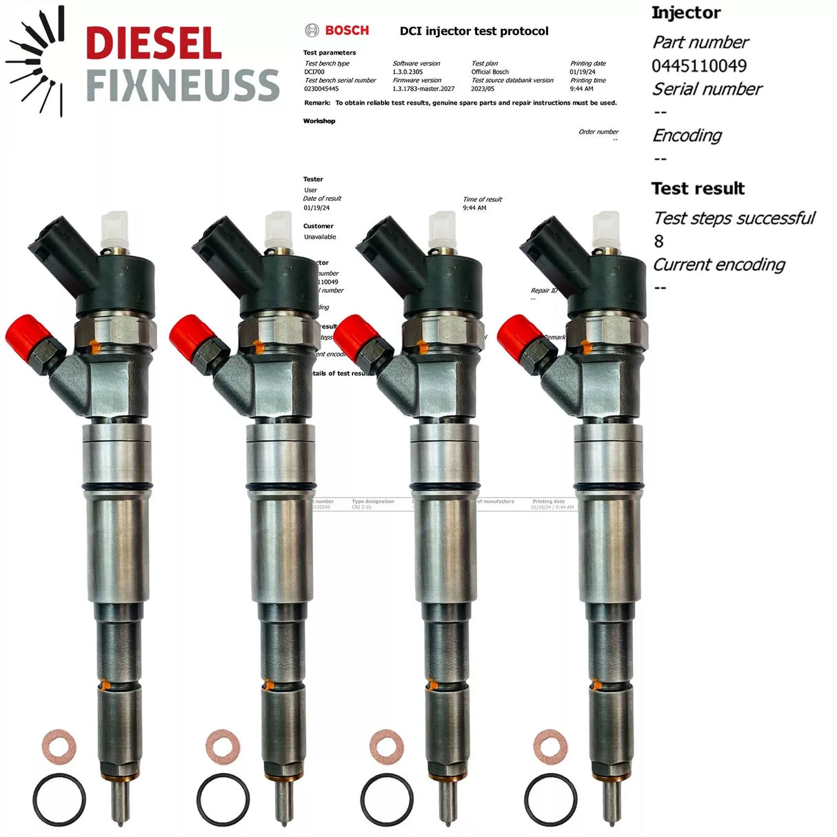 4x Injektor 0445110049 Opel 2,5 DTI BMW E39 525d 13537785983