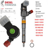 4x EINSPRITZDÜSE 0445110243 1,9 CDTI ASTRA VECTRA SIGNUM ZAFIRA 55198218