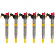 6x BMW Diesel Injectors (0445116024) - Compatible with BMW 525d, 530d, X5, X6, 3.0d and many other models including E60, E90, F10 series. Includes O-rings and BOSCH test report. Fits 2.0D (120KW/163PS, 130KW/177PS) and 3.0D (150KW/204PS, 170KW/231PS, 180KW/245PS) engines.