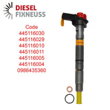 4x Injektor Einspritzdüse BOSCH 03L130277 VW AUDI SEAT SKODA 2,0 TDI 0445116030
