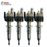 4x Fuel Injector BMW 1/3/5 Series | Part No: 13537589048/13537565138-05 Benzin | Compatible with N45/N43/N53 Engines | Includes Copper Ring, O-Ring, Test Report | 1-Year Unlimited Mileage Warranty