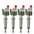 4x Fuel Injector BMW 1/3/5 Series | Part No: 13537589048-02/13537565138 Benzin | Compatible with N45/N43/N53 Engines | Includes Copper Ring, O-Ring, Test Report
