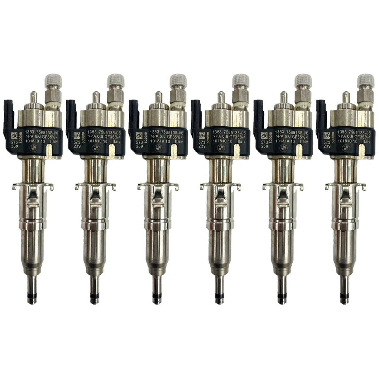 6x Fuel Injector BMW 1/3/5 Series | Part No: 13537589048-06/13537565138 Benzin | Compatible with N45/N43/N53 Engines | Includes Copper Ring, O-Ring, Test Report | 1-Year Unlimited Mileage Warranty