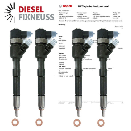 4x EINSPRITZDÜSE Hyundai Accent i20 i30 ix20 66Kw 81Kw 85Kw 94Kw 0445110320