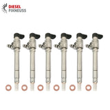 6x Siemens/Vdo Injectors (7H2Q-9K546-CB) with Test Report for Land Rover Discovery III, IV, and Range Rover Sport (2004-2018). Compatible with 2.7 TDV6 Diesel Euro 4 engines, 2720cc, 140 KW, 190 HP. Part numbers: LR008837, LR006496, A2C59513553, X11-800-002-002Z.