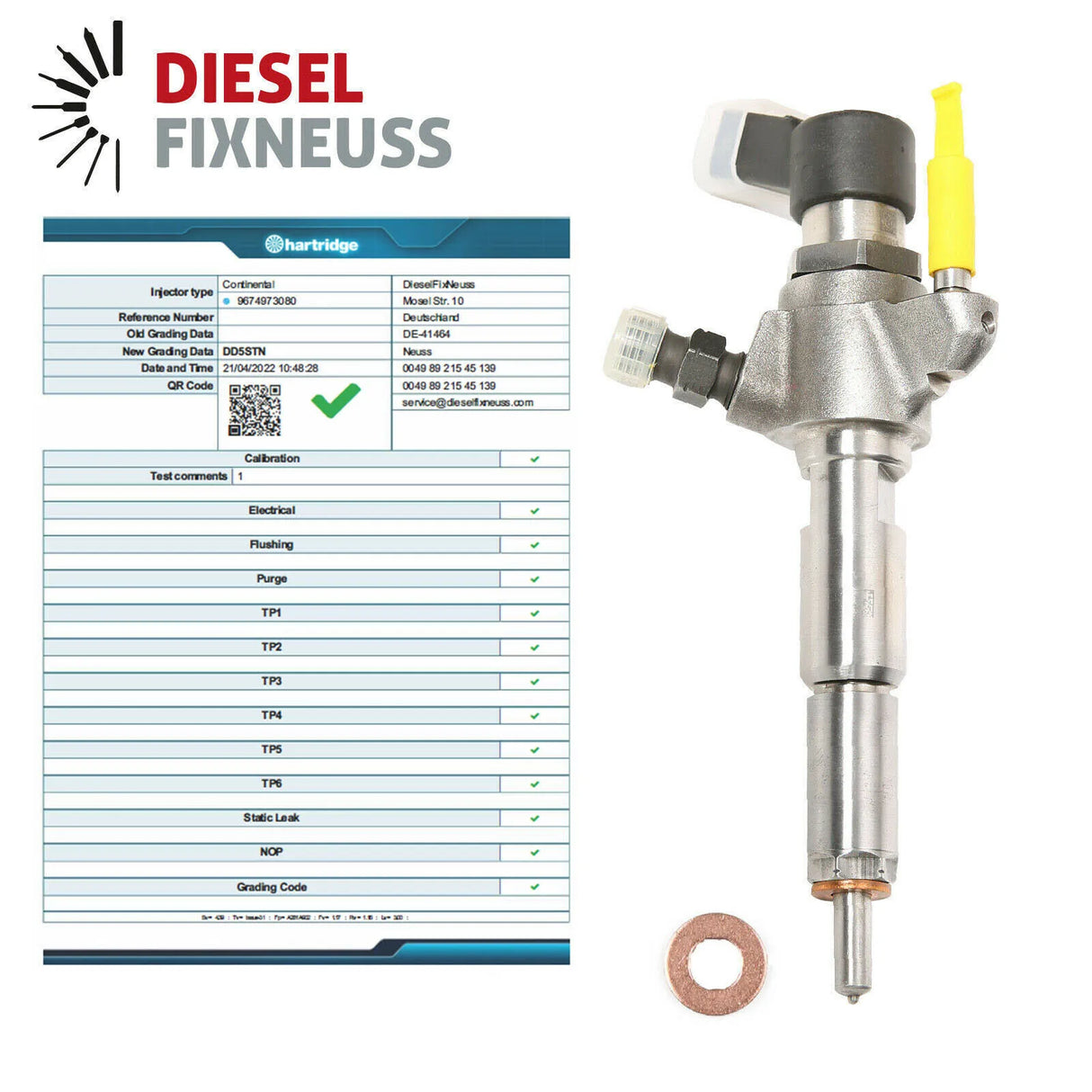 Einspritzdüse  Ford Volvo Peugeot Mazda 1,6 HDI 9674973080-9802448680