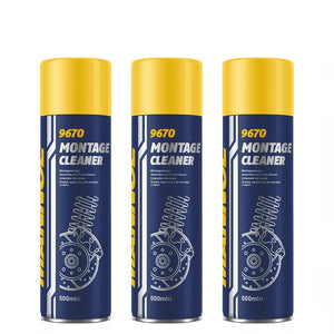 MANNOL 9670 Detergente per montaggio Detergente freni Detergente parti Sgrassante 3x500 ml