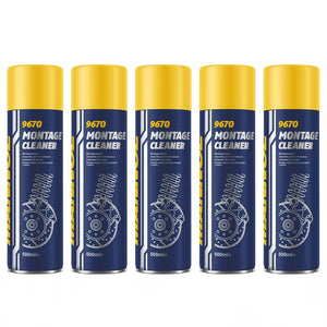 MANNOL 9670 Nettoyant de montage Nettoyant frein Nettoyant pièces Dégraissant 5x500 ml